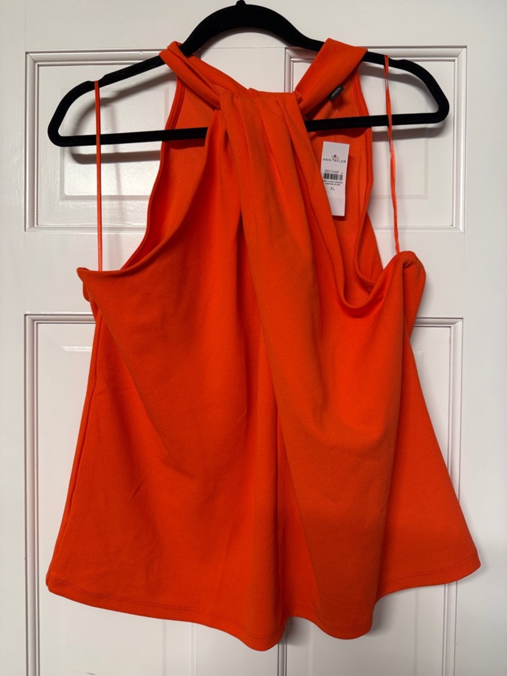 NWT Ann Taylor Orange Twist Halter Tank